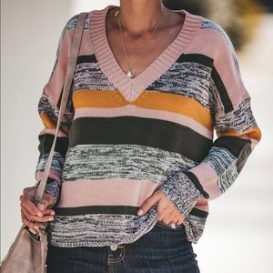 Vici Revelio Striped Knit Sweater